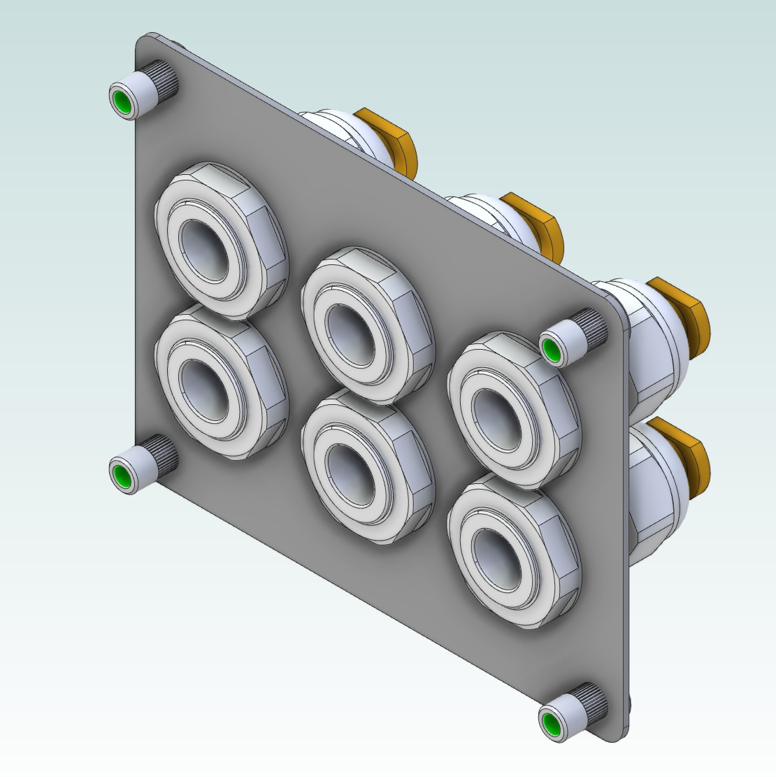 RTR - Panel - Cable Gland Interface - 6 x PG13.5 (Laser cut panel