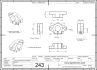 243-2 SHF16 Flanged Shaft Support 16mm 2D Dimensions